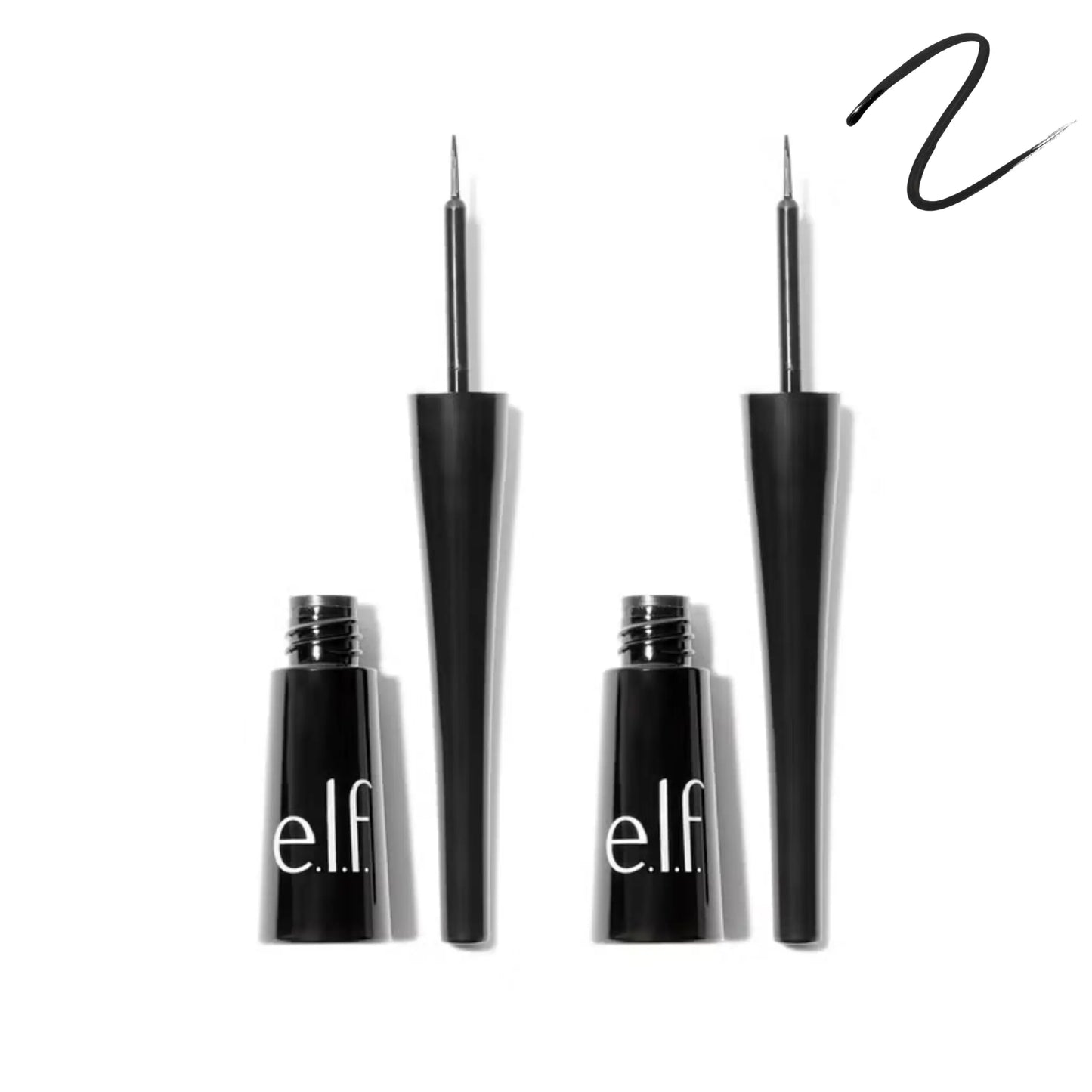 Elf Eyeliner Liquid Expert Set of 2 ( Jet Black ) 4.2ML ELF