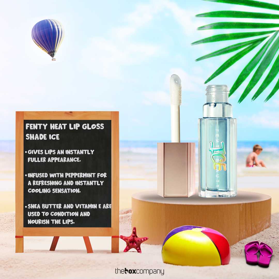 FENTY HEAT LIP GLOSS SHADE ICE Fenty Beauty