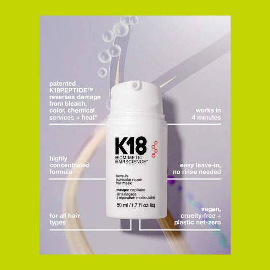 K18 Biomimetic Leave in Hair Mask 15ML K18 BIOMIMETIC HAIRSCIENCE