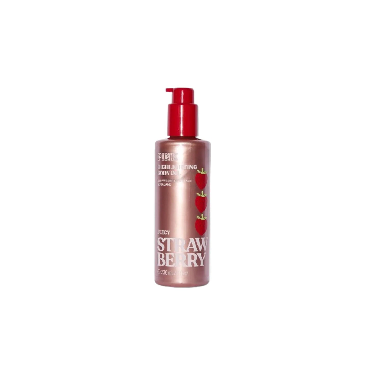 Pink Highlighting Body Oil Juicy Strawberry 236 ML Pink