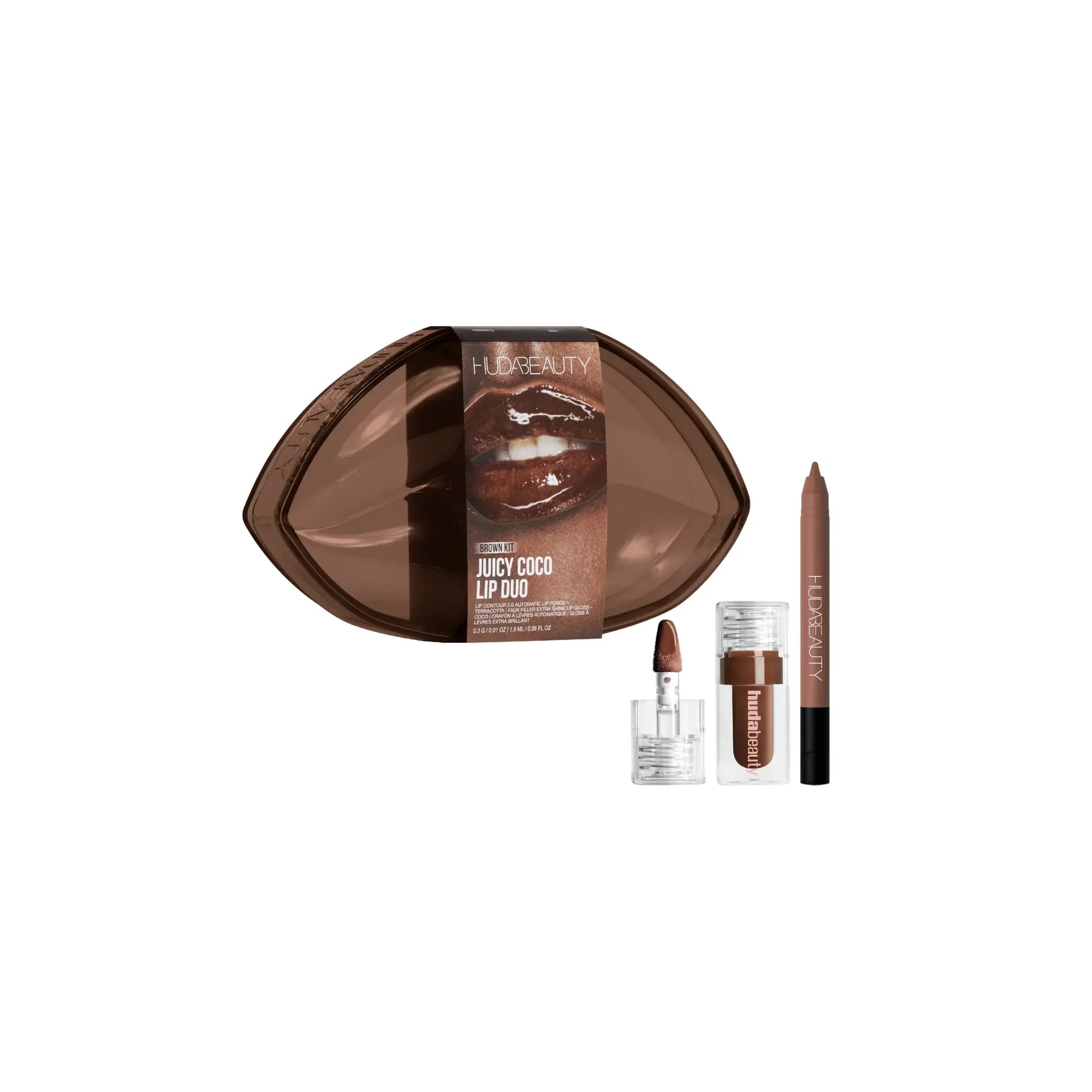 Huda Beauty Juicy Coco Lip Duo ( Brown Kit ) Huda Beauty