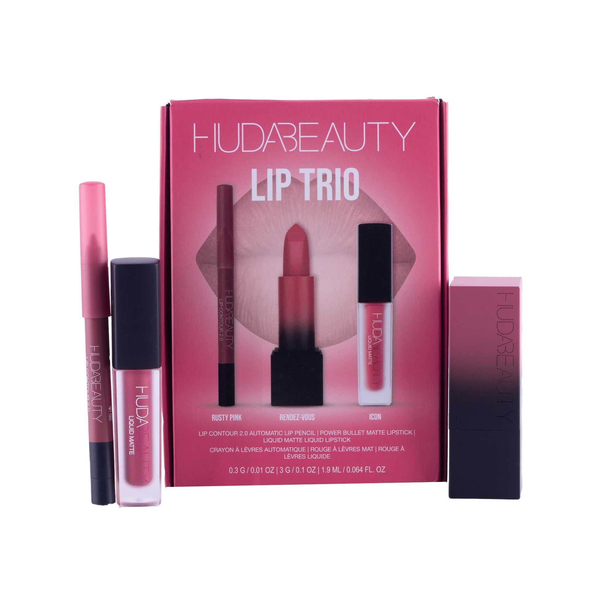 Huda Beauty lip trio set shade icon Huda Beauty
