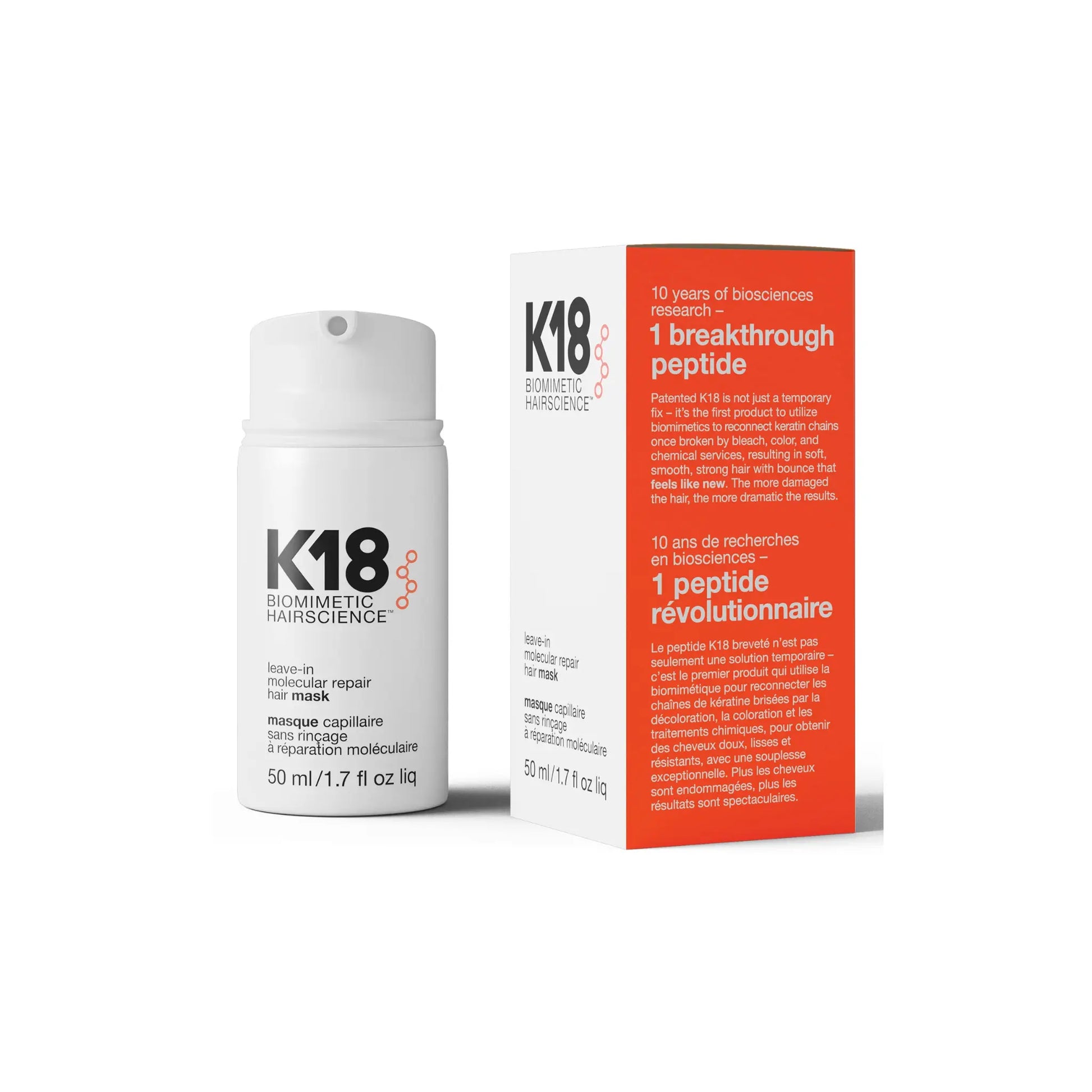 K18 Biomimetic Hair Science Leave in Hair Mask 50ML K18 BIOMIMETIC HAIRSCIENCE