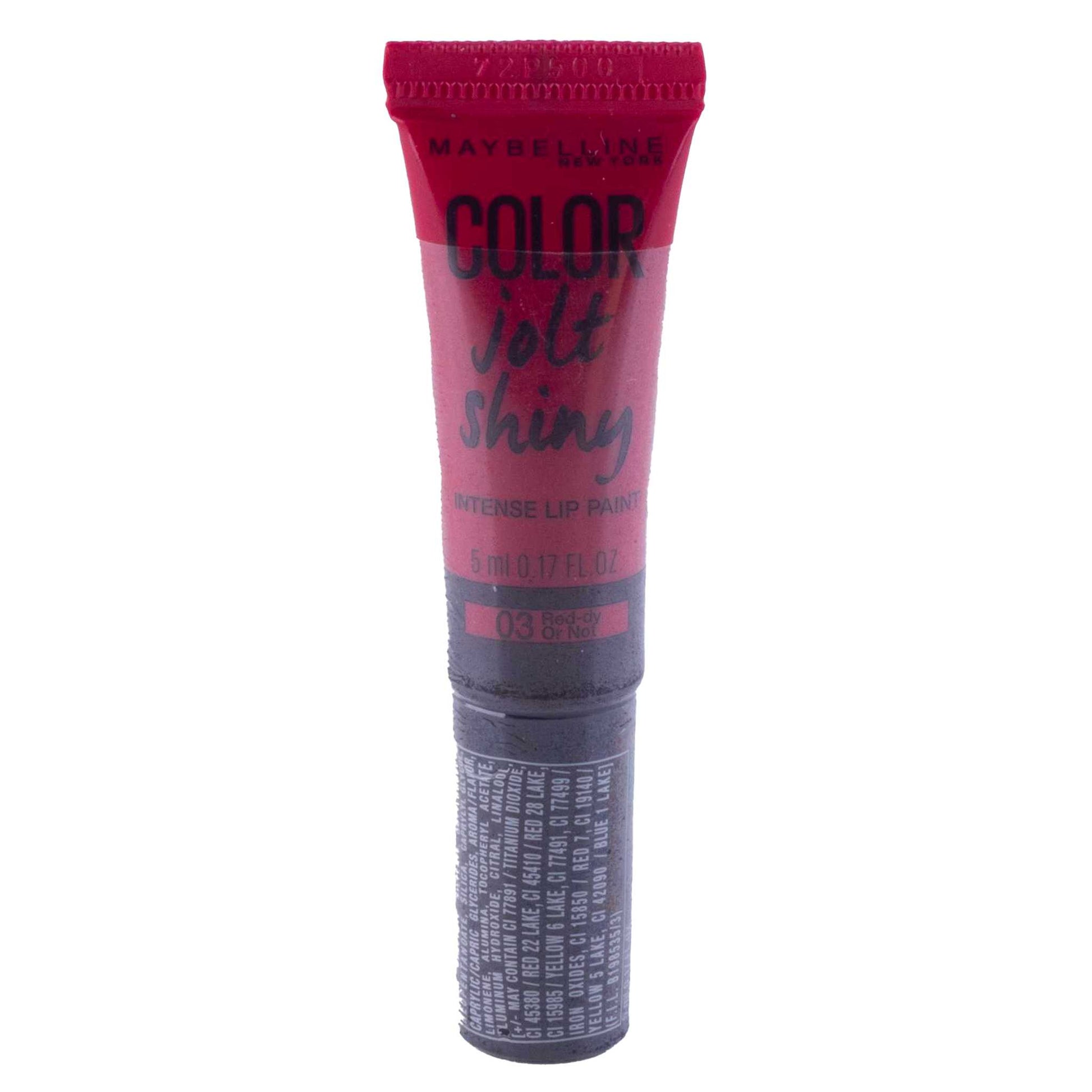 Maybelline Color Jolt Shiny Intense Lip Paint (03, Red-dy Or Not) 5ml Maybelline