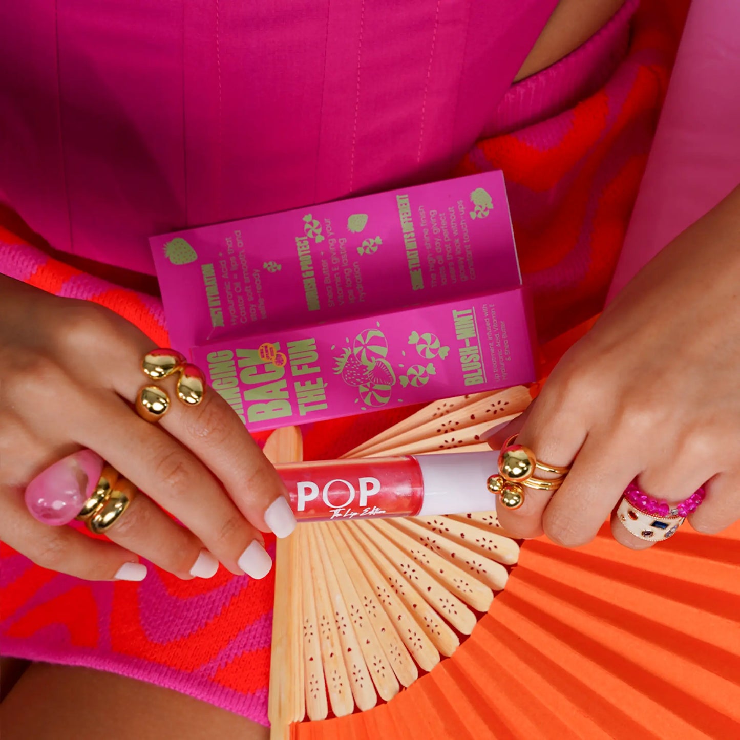 POP Blush-Mint Lip Jelly-Plumping Exclusive (Strawberry Mint) POP Beauty