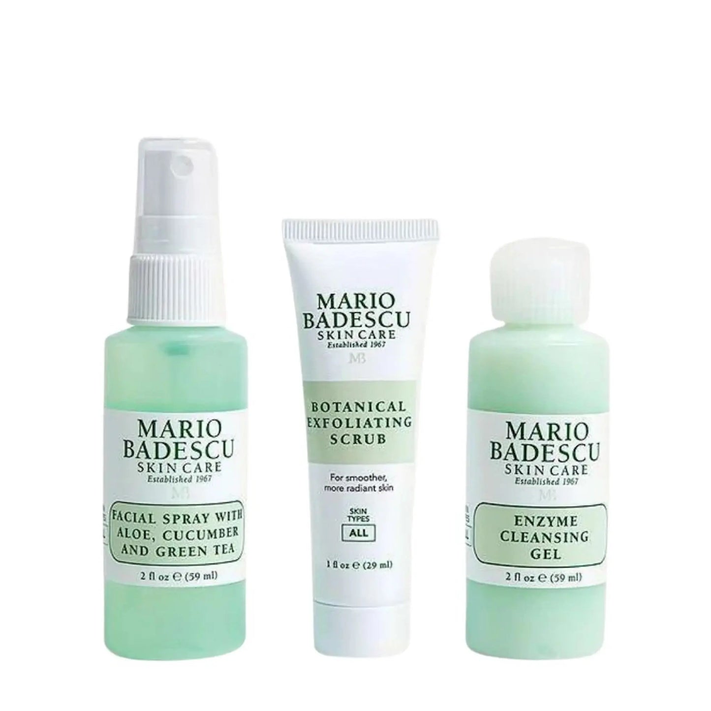 MARIO BADESCU Mario Badescu Hit Refresh Kit (Cleansing Gel, Exfoliating Scrub, Facial Spray) Mario Badescu